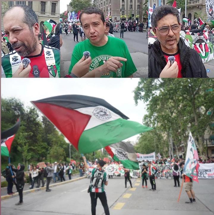 Manifestación por Palestina en Santiago